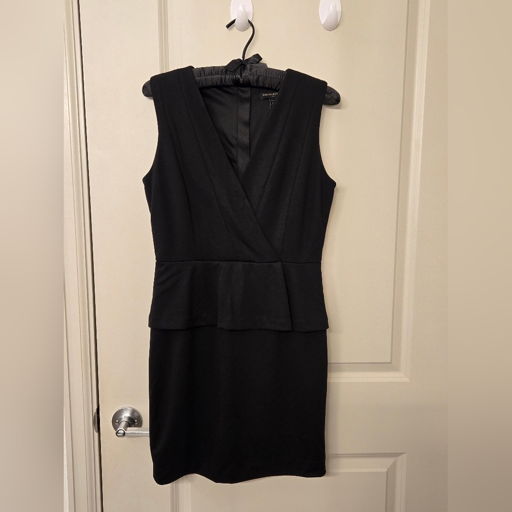 Banana Republic Factory Peplum Dress - Black